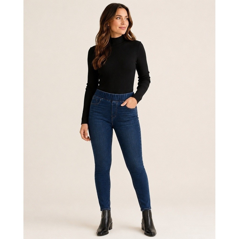 Old‎ Navy Super Skinny Jeggings Womens 12 Blue Cotton Polyester Mid Rise Pull-on
